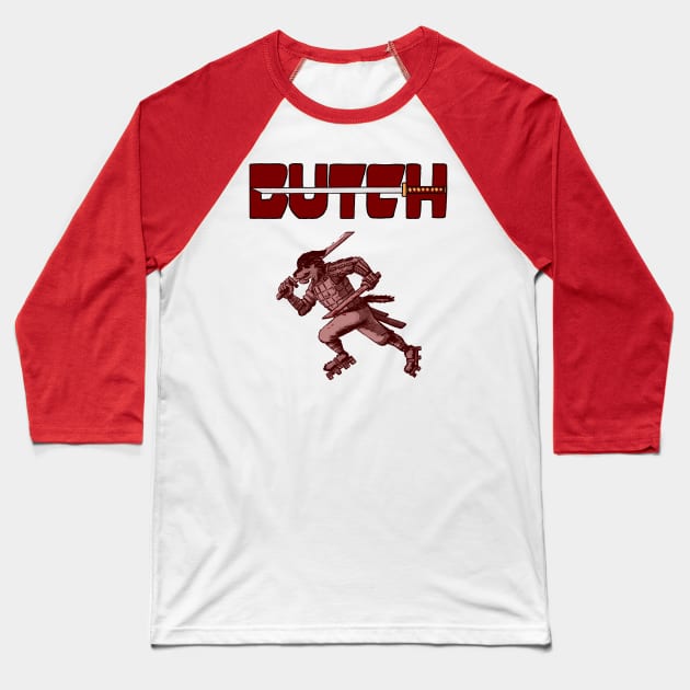 Butch Running Baseball T-Shirt by Hollinshead Studios